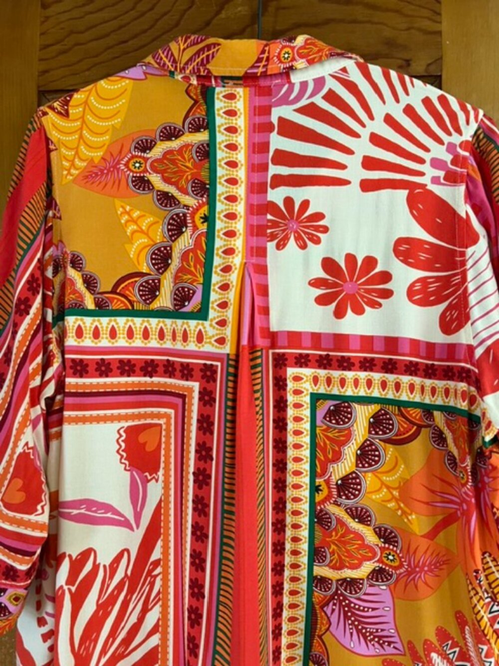 Christian Siriano Tropical Floral Print 3/4 Slv Button Dwn Shirt Woman's Size 1X - Picture 5 of 11